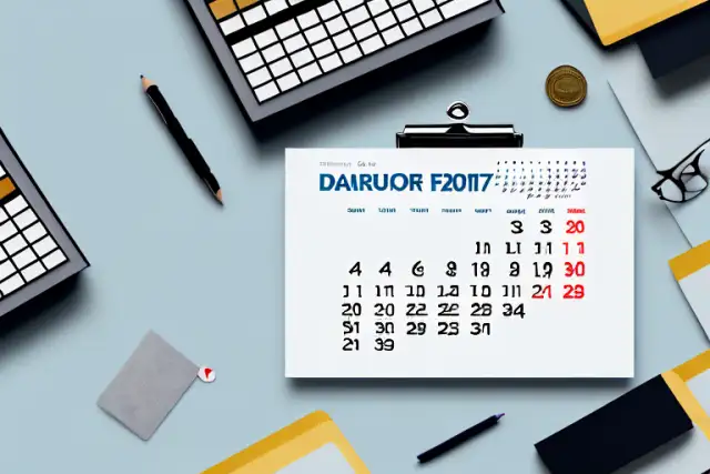 A calendar with a marked deadline date