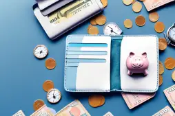 A wallet symbolizing the 'carteira assinada' and a piggy bank representing the 'fgts'