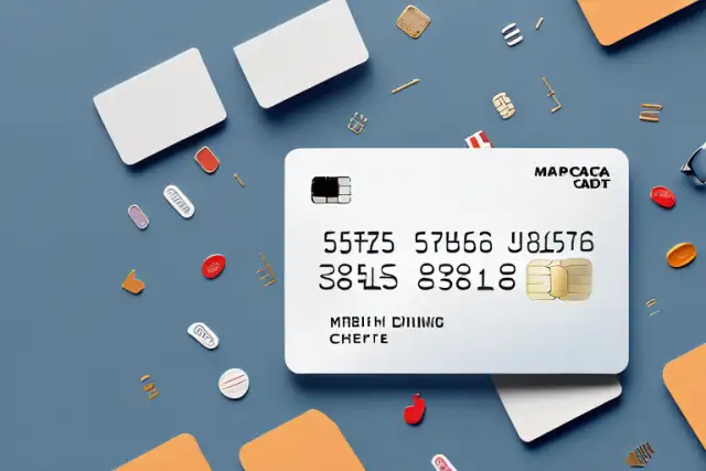 A good card credit card surrounded by symbols of various benefits like an airplane (travel)