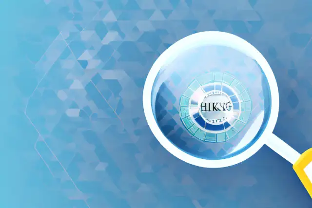 A magnifying glass hovering over a smartphone displaying a pix key icon