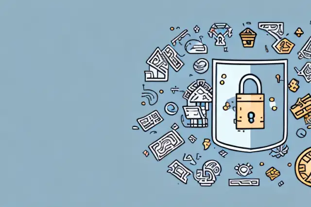 A small business environment with a credit card and various symbols of benefits like a gift box