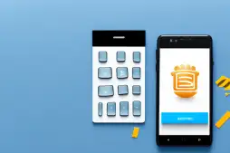 A smartphone with a banking app open