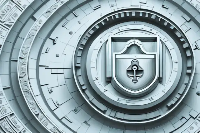 A sturdy bank building with a large