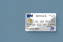A credit card with highlighted areas indicating the mm (month) and aa (year) sections