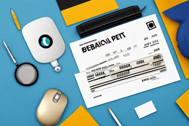 A brazilian boleto (payment slip) with a magnifying glass highlighting it