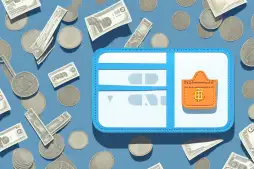 A wallet opening to reveal a bank building